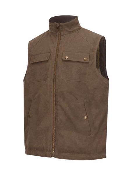 Hoggs of Fife Balfour Padded Waxed Canvas Gilet