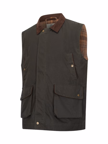 Hoggs of Fife Maxton Padded Waxed Cotton Gilet