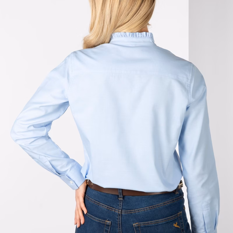 Rydale Ladies Oxford Cotton Ruffled Shirt - Ivy Rydale Ladies Oxford Cotton Ruffled Shirt - Ivy