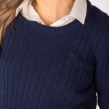 Rydale Ladies Crew Neck Cable Knit Jumper - Emma