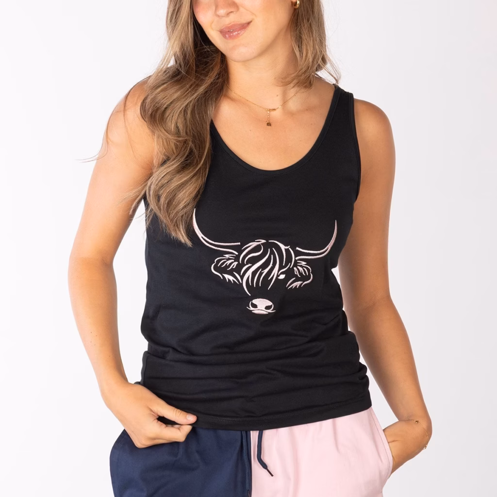 Rydale Ladies Cow Pattern Vest Top - Byland