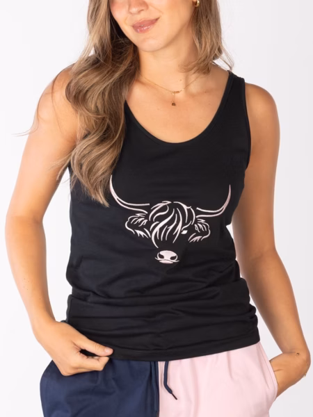 Rydale Ladies Cow Pattern Vest Top - Byland