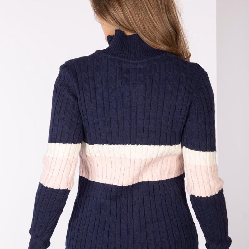 Rydale Ladies Striped Quarter Zip Jumper - Bramham Rydale Ladies Striped Quarter Zip Jumper - Bramham