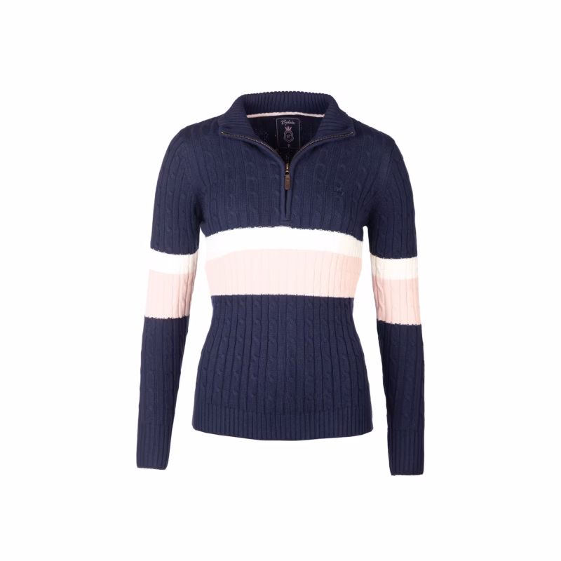 Rydale Ladies Striped Quarter Zip Jumper - Bramham Rydale Ladies Striped Quarter Zip Jumper - Bramham