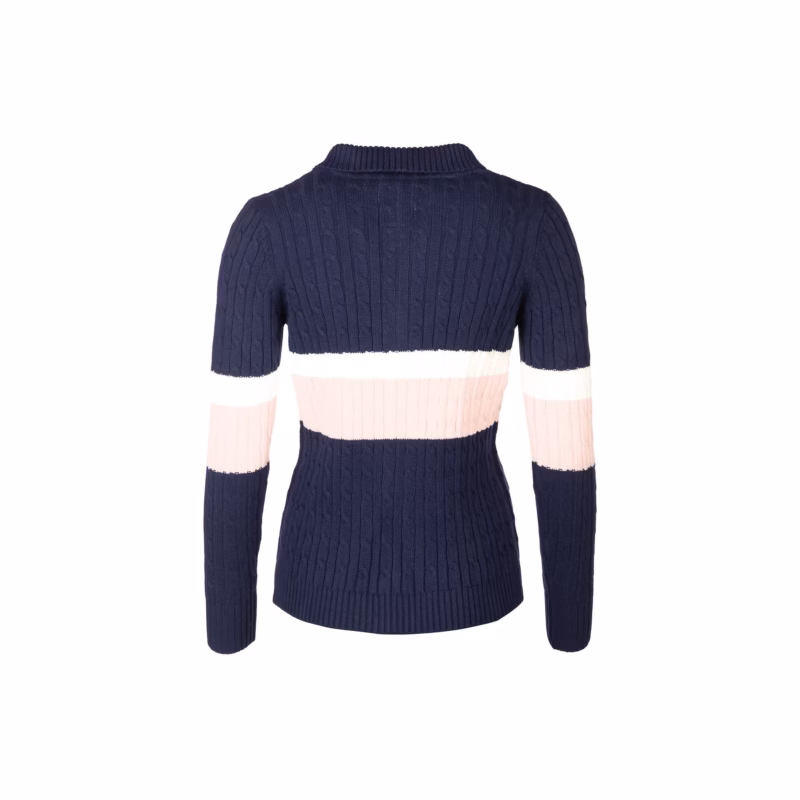Rydale Ladies Striped Quarter Zip Jumper - Bramham Rydale Ladies Striped Quarter Zip Jumper - Bramham