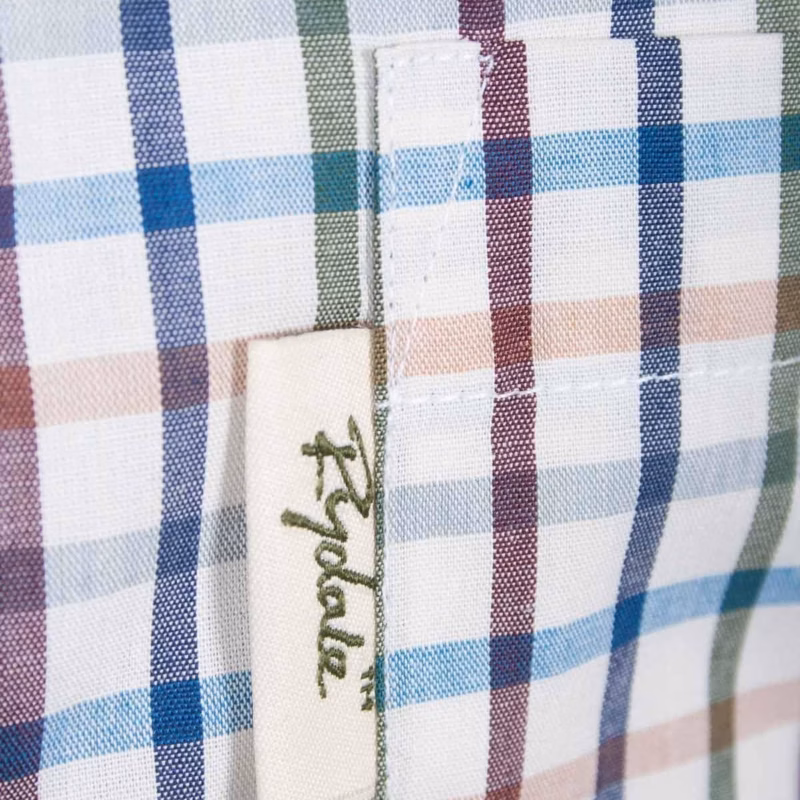 Rydale Men's Short Sleeved Check Shirts - Harvest Light Check Rydale Men's Short Sleeved Check Shirts - Harvest Light Check
