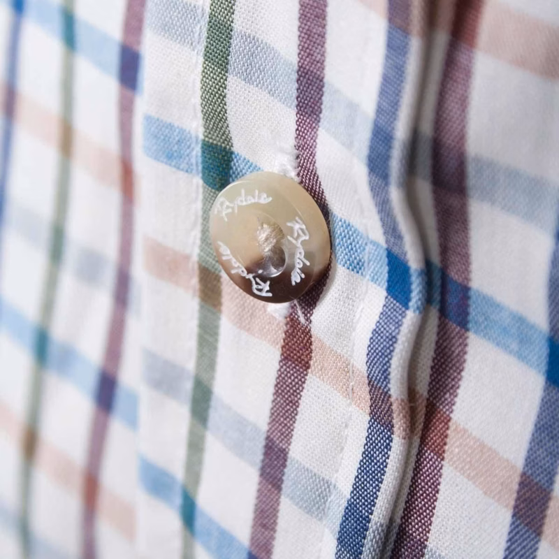 Rydale Men's Short Sleeved Check Shirts - Harvest Light Check Rydale Men's Short Sleeved Check Shirts - Harvest Light Check