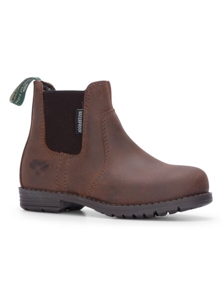 Hoggs of Fife Shire Junior Leather Waterproof Dealer Boot