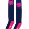 Rydale Ladies Broadstripe Knee Length Riding Socks - Denim
