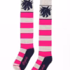 Rydale Ladies Broadstripe Knee Length Riding Socks - Marl Grey