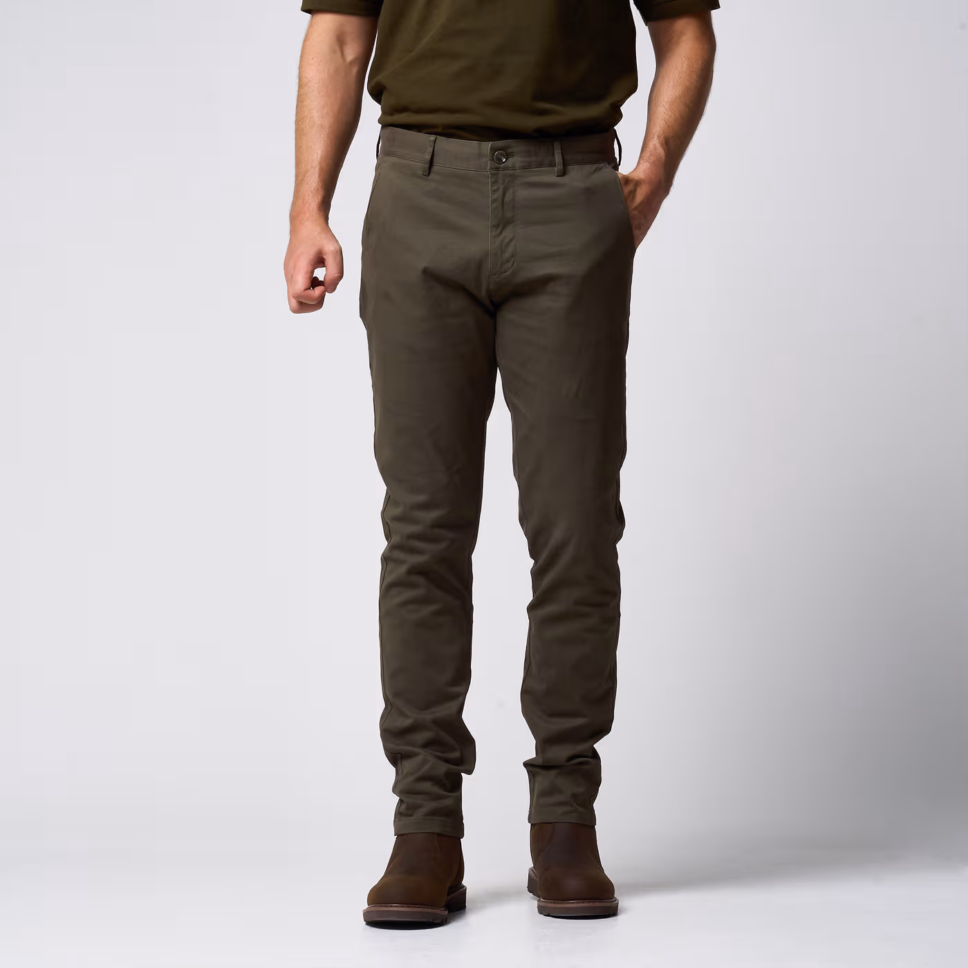 Jack Pyke Chino Trousers in Heritage Beige – front Jack Pyke Chino Trousers in Khaki Olive – front