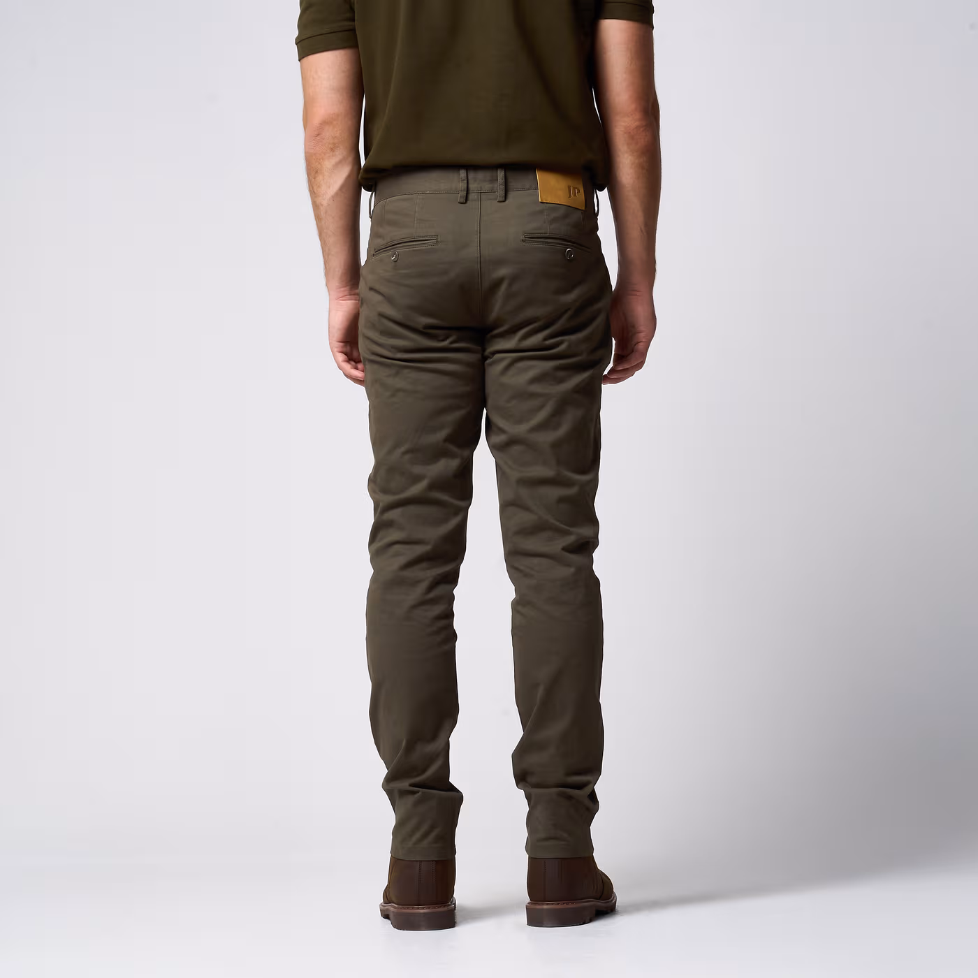 Jack Pyke Chino Trousers in Khaki Olive – rear Jack Pyke Chino Trousers in Khaki Olive – rear