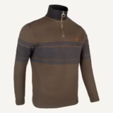 Jack Pyke Half Zip Contrast Sweatshirt in Green – right three quarter