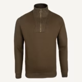 Jack Pyke Half Zip Sweatshirt in Dark Olive – front
