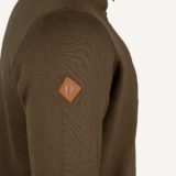 Jack Pyke Half Zip Sweatshirt in Dark Olive – logo detail