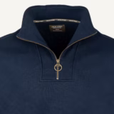 Jack Pyke Half Zip Sweatshirt in Navy – zip detail