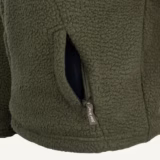 Jack Pyke Junior Half Zip Sherpa Fleece Pullover in Olive – pocket detail