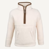 Jack Pyke Junior Half Zip Sherpa Fleece Pullover in Sail – front