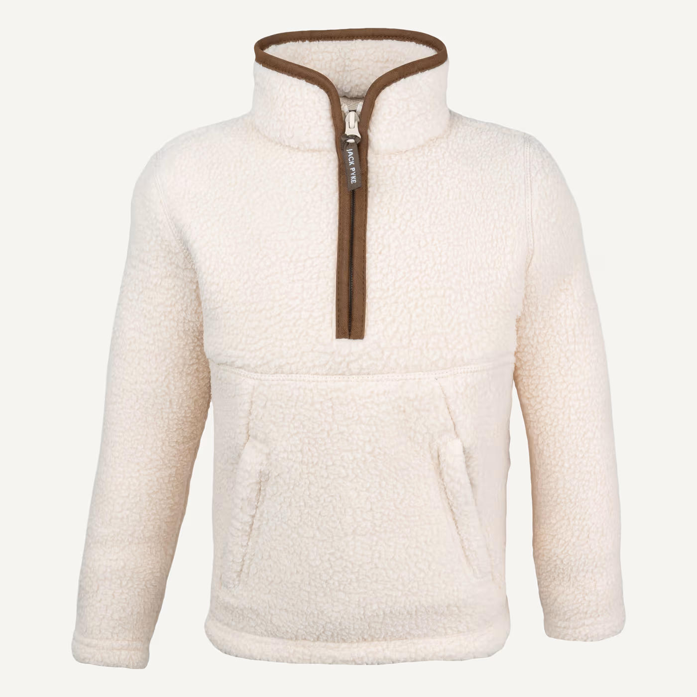 Jack Pyke Junior Half Zip Sherpa Fleece Pullover in Sail – front Jack Pyke Junior Half Zip Sherpa Fleece Pullover in Sail – front
