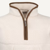 Jack Pyke Junior Half Zip Sherpa Fleece Pullover in Sail – zip detail