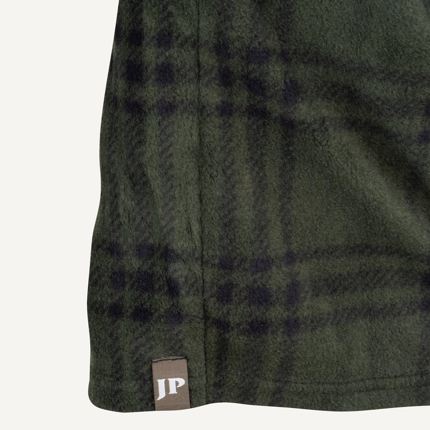 Jack Pyke Junior Polar Fleece Shirt in Green Check – hem detail Jack Pyke Junior Polar Fleece Shirt in Green Check – hem detail