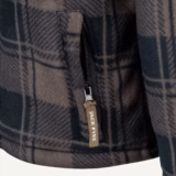 Jack Pyke Junior Tundra Shirt in Brown Check – zip detail