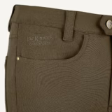 Jack Pyke Ladies Contour Stretch Pants in Brown – logo detail