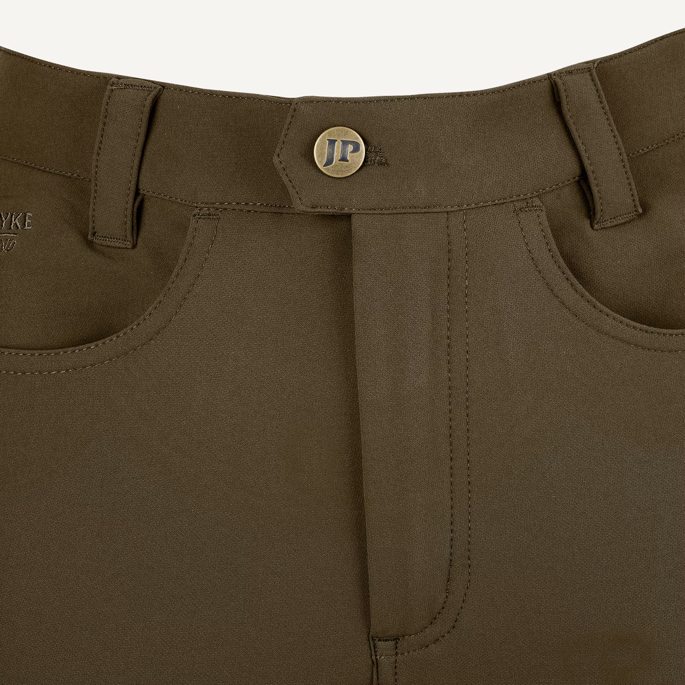Jack Pyke Ladies Contour Stretch Pants in Brown – waist detail Jack Pyke Ladies Contour Stretch Pants in Brown – waist detail