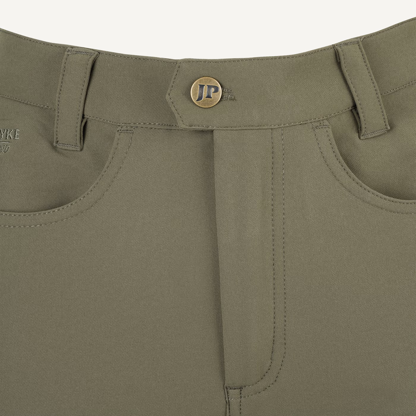 Jack Pyke Ladies Contour Stretch Pants in Olive – waist detail Jack Pyke Ladies Contour Stretch Pants in Olive – waist detail