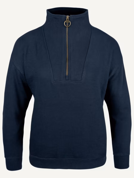 Jack Pyke Ladies Half Zip Sweatshirt in Navy – front