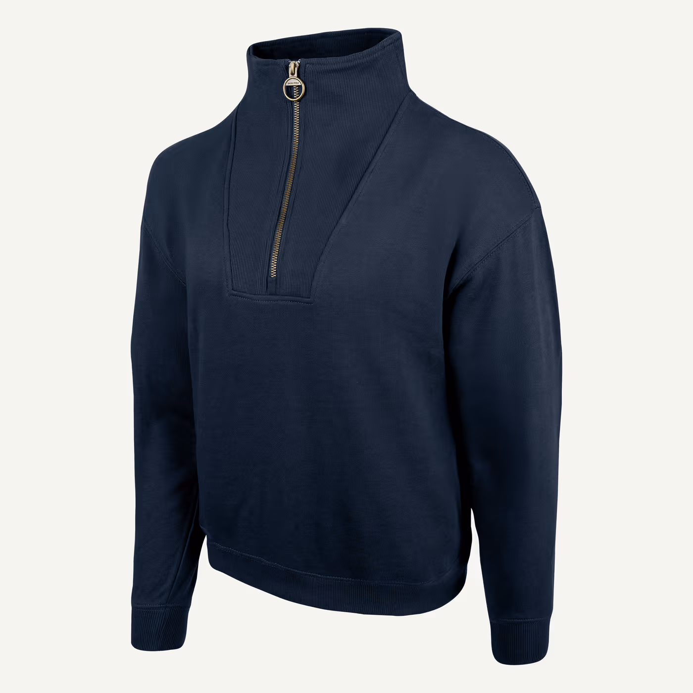 Jack Pyke Ladies Half Zip Sweatshirt in Navy – left three quarter Jack Pyke Ladies Half Zip Sweatshirt in Navy – left three quarter