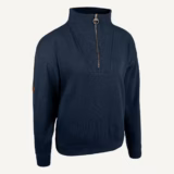 Jack Pyke Ladies Half Zip Sweatshirt in Navy – right three quarter