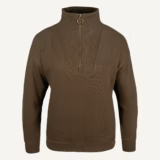 Jack Pyke Ladies Half Zip Sweatshirt in Olive – front