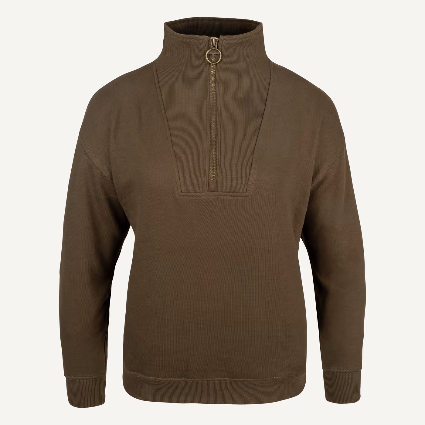 Jack Pyke Ladies Half Zip Sweatshirt in Navy – front Jack Pyke Ladies Half Zip Sweatshirt in Olive – front