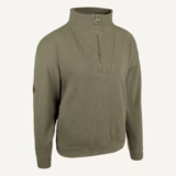 Jack Pyke Ladies Half Zip Sweatshirt in Sage – right three quarter