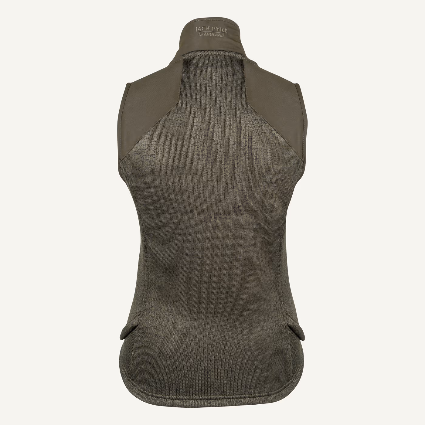 Jack Pyke Ladies Melange Fleece Gilet in Dark Olive – rear Jack Pyke Ladies Melange Fleece Gilet in Dark Olive – rear