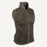 Jack Pyke Ladies Melange Fleece Gilet in Dark Olive – right three quarter