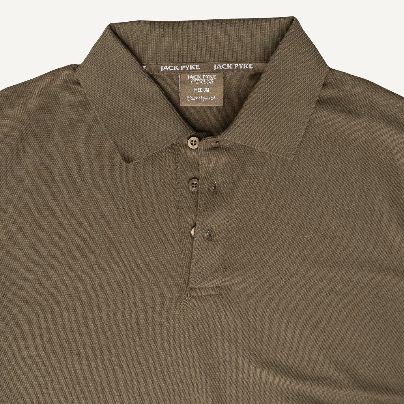 Jack Pyke Shires Polo Shirt in Green – collar detail Jack Pyke Shires Polo Shirt in Green – collar detail