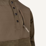Jack Pyke Snap Neck Pullover in Green – chest zip detail