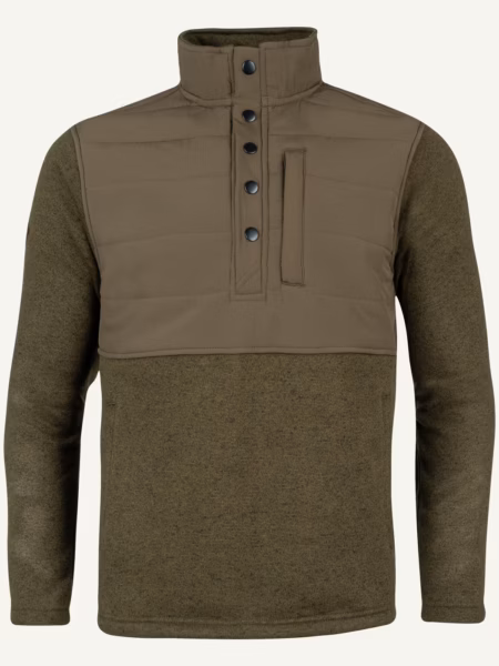 Jack Pyke Snap Neck Pullover in Green – front