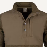 Jack Pyke Snap Neck Pullover in Green – neck detail
