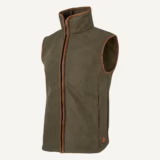 Jack Pyke Technical Moleskin Gilet in Dark Olive – left three quarter