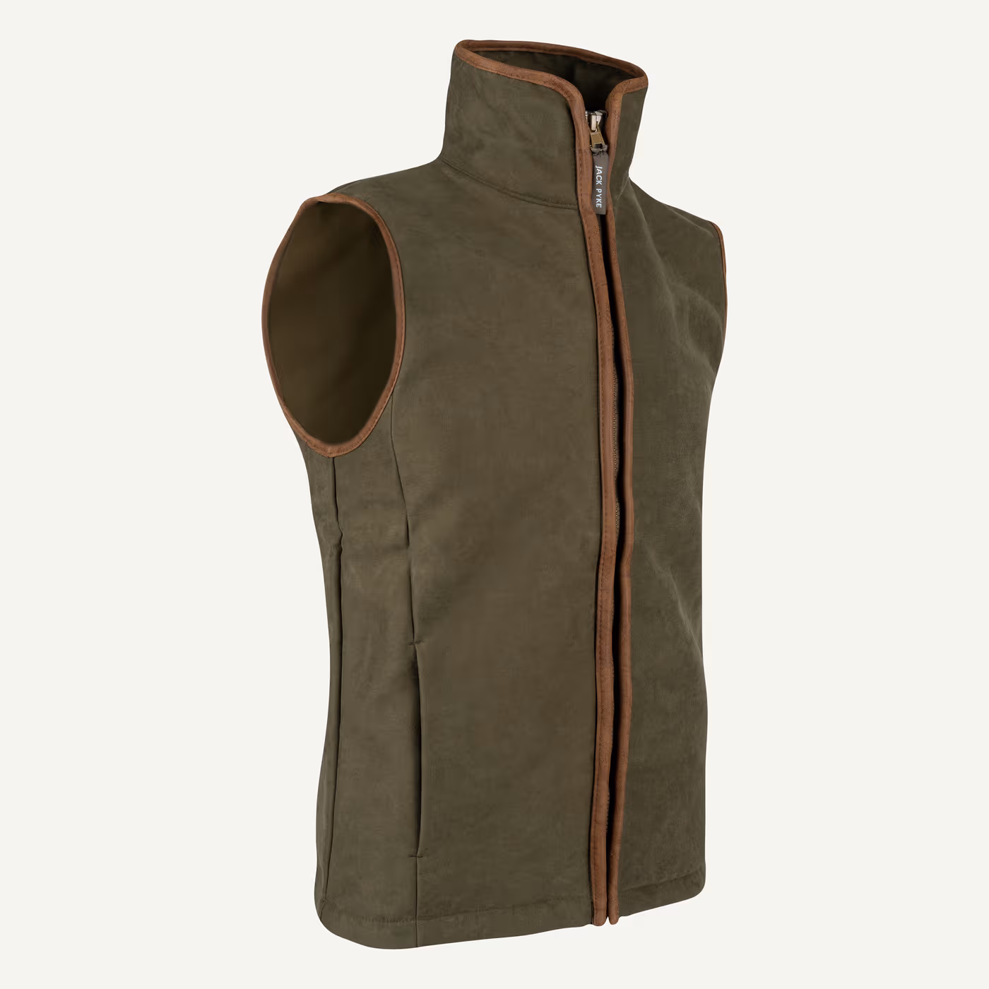 Jack Pyke Technical Moleskin Gilet in Dark Olive – right three quarter Jack Pyke Technical Moleskin Gilet in Dark Olive – right three quarter