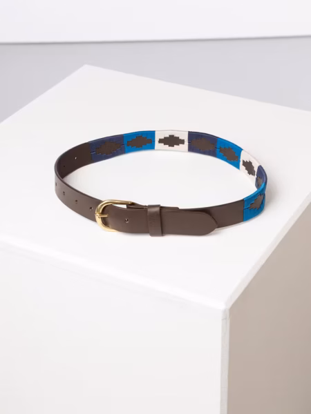 Rydale Junior Polo Belts - Askwith - Blue White Navy