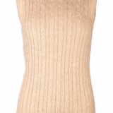 Rydale Ladies Crew Neck Cable Knit Vest - Emma - Beige