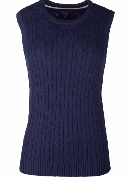 Rydale Ladies Crew Neck Cable Knit Vest - Emma - Beige