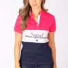 Rydale Ladies Polo Shirt - Byland - Bonbon/White/Navy