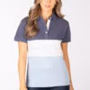 Rydale Ladies Polo Shirt - Byland - Denim Whit Soft Blue