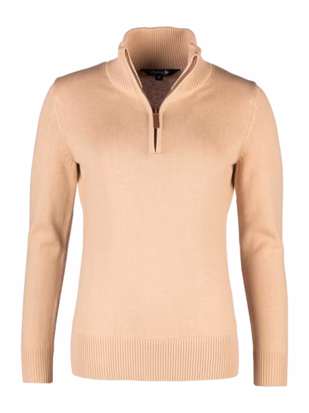 Rydale Ladies Quarter Zip Jumper - Ellie - Camel