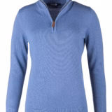 Rydale Ladies Quarter Zip Jumper - Ellie - Denim